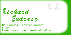 richard endresz business card