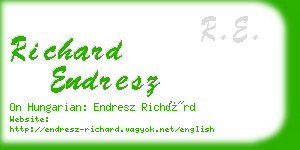 richard endresz business card